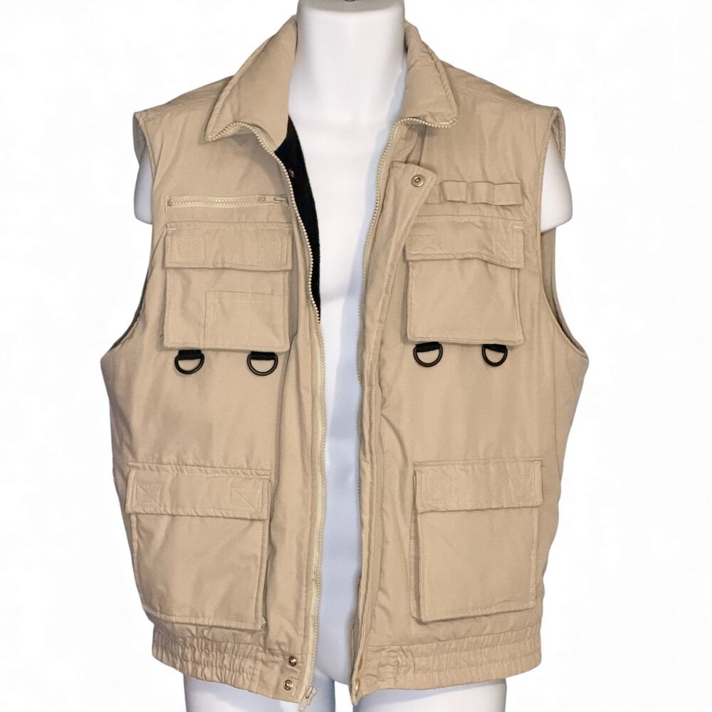 Stag Hill Utility Vest Tan Multi Pocket Outdoor Workwear Men’s Medium